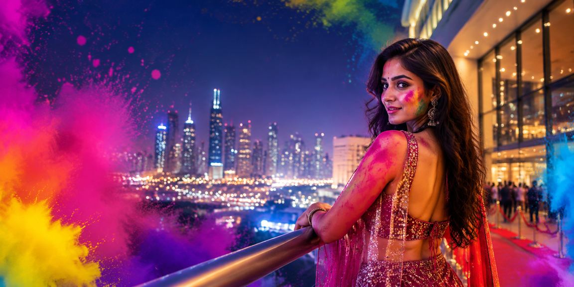 Indian cricket fans betting online during Holi festival